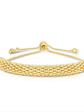 NEW Jilco Yellow Gold-Plated Sterling Silver Bolo Bracelet
